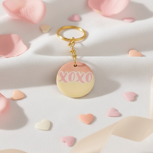 XOXO Love Charm Resin Keychain