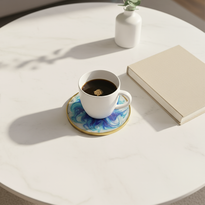 Galaxy Swirl Resin Coaster