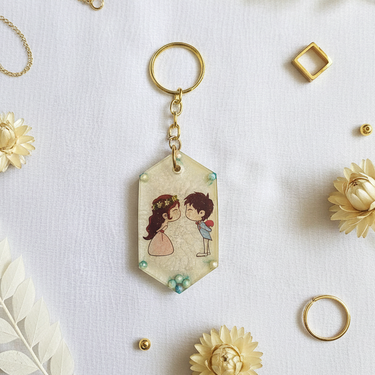 Sweethearts-  Resin Keychain