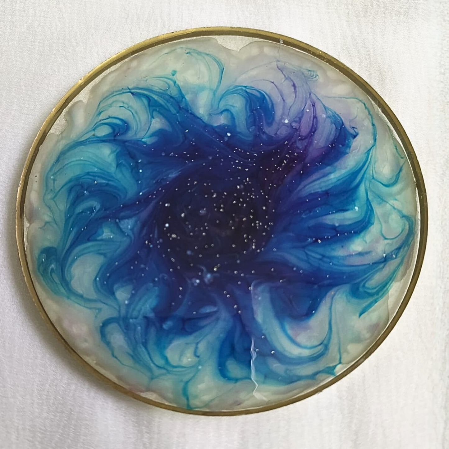 Galaxy Swirl Resin Coaster