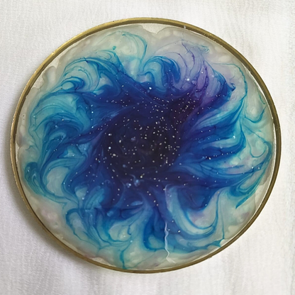 Galaxy Swirl Resin Coaster