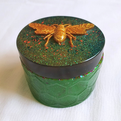 Emerald Hive Resin Trinket Box | Jewellery Box | Storage Box