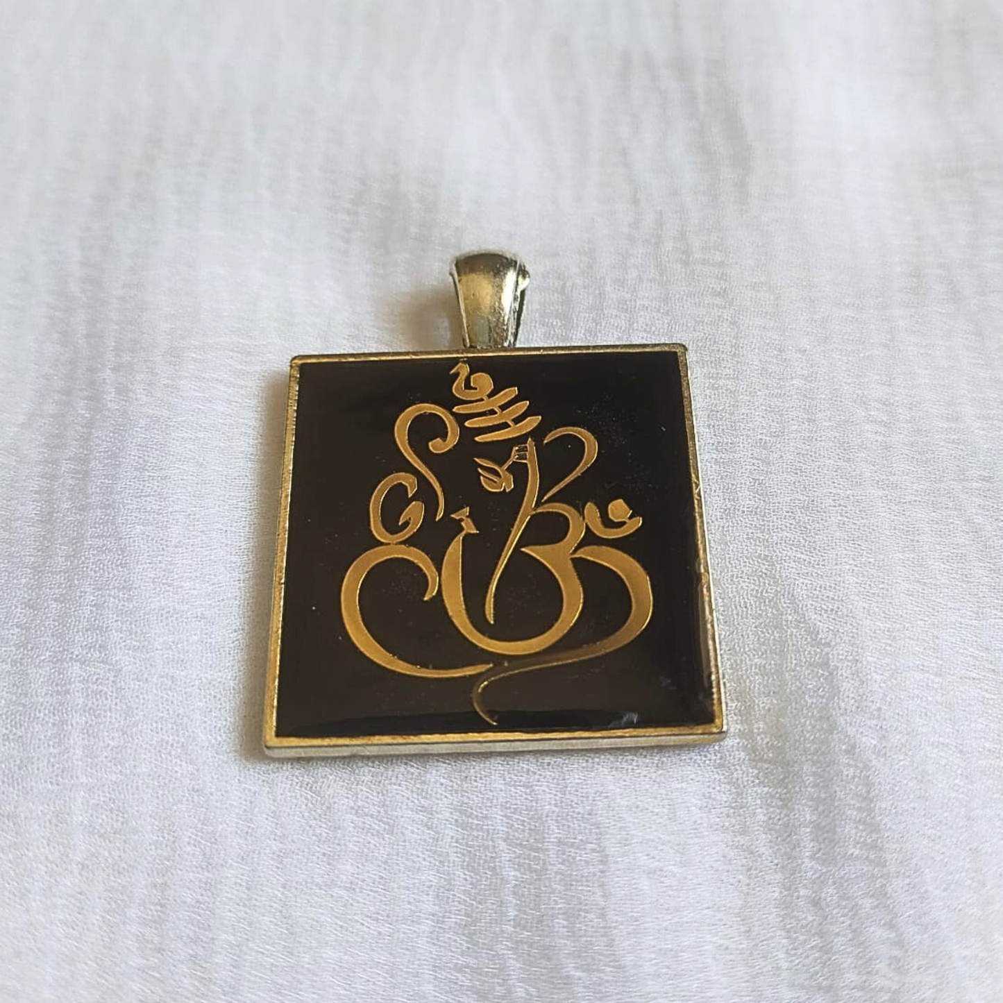 Golden Ganesha Charm Resin Pendant