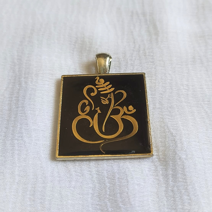 Golden Ganesha Charm Resin Pendant