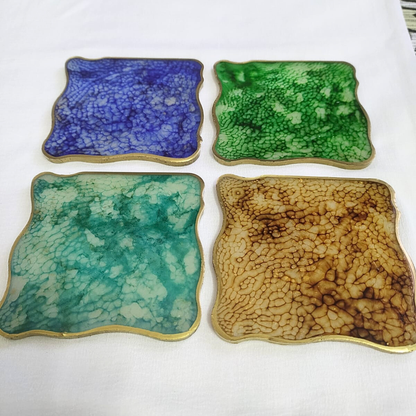 Marble Mist Resin Coaster Set (Set of 4)