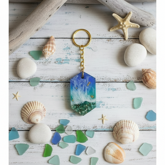 Mystic Ocean - Resin Keychain