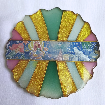 Mystic Mermaid Lagoon – Resin Coaster Set (Set of 4)