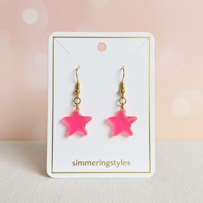 Celestial Pink - Resin Earrings