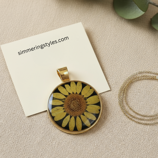 Sunshine Bloom Resin Pendant