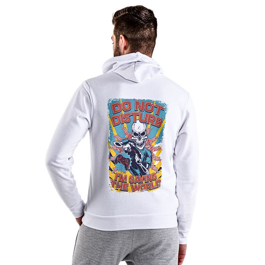 Men's Hoodie - Do Not Disturb I'm Saving The World