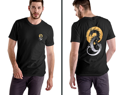 Black Dragon Silhouette - Men's T Shirt