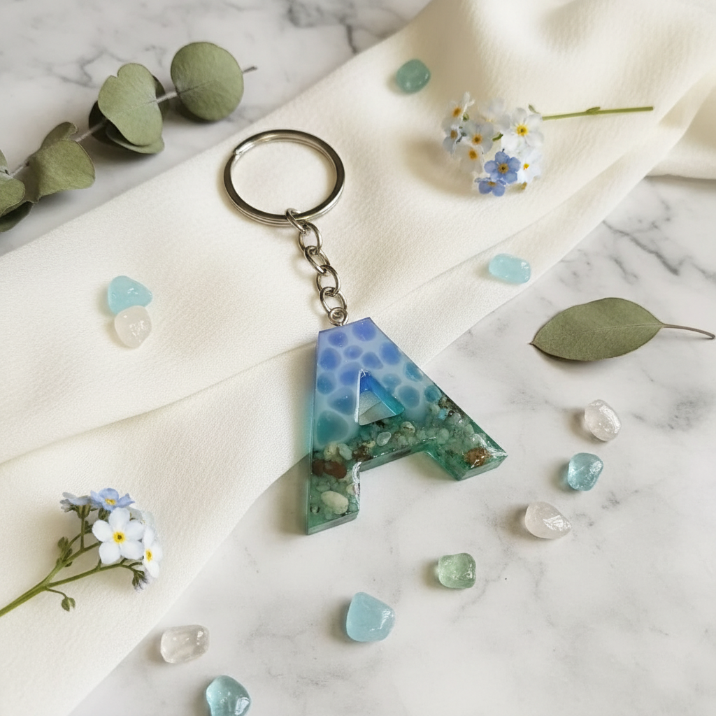 Alphabet A - Resin Keychain