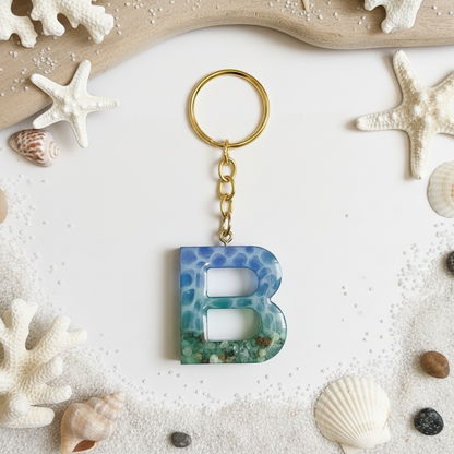 Alphabet B - Resin Keychain