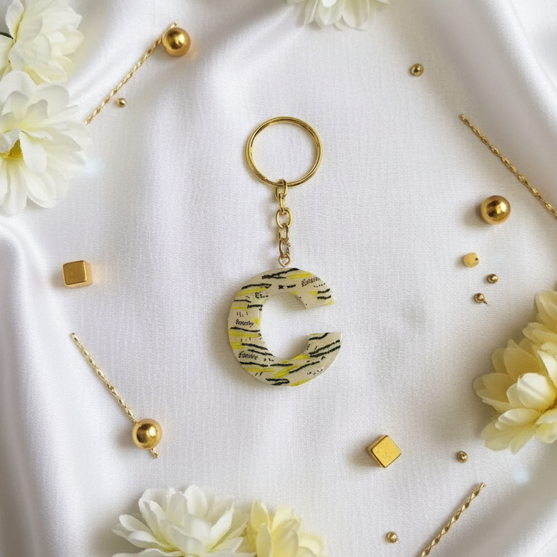 Alphabet C - Resin Keychain