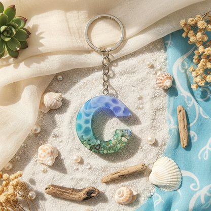 Alphabet C - Resin Keychain