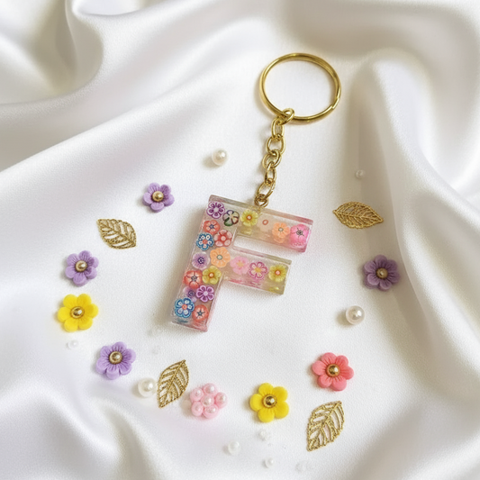 Alphabet F- Resin Keychain