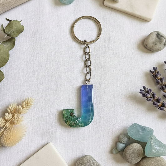 Alphabet J - Resin Keychain