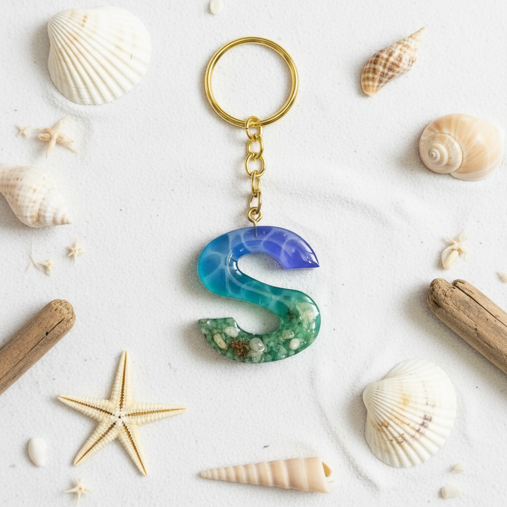 Alphabet S - Resin Keychain