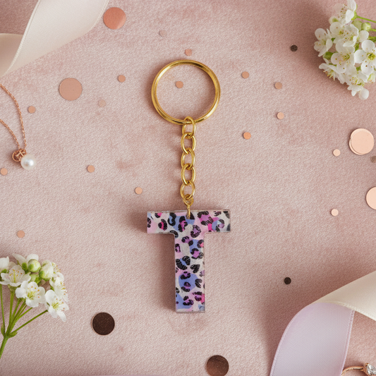 Alphabet T - Resin Keychain