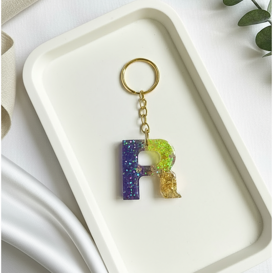 Alphabet R - Resin Keychain