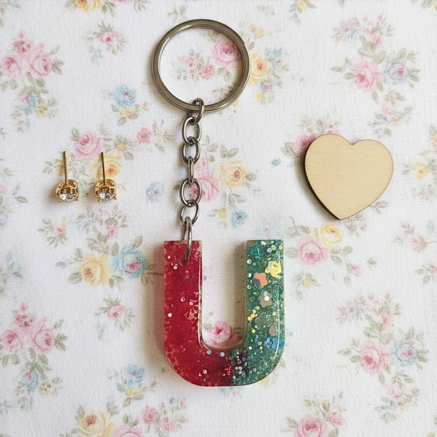 Alphabet U - Resin Keychain