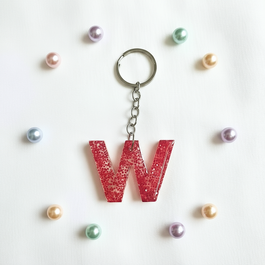 Alphabet W - Resin Keychain