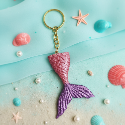 Mermaid Resin Keychain