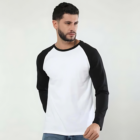 Men's Plain Raglan T Shirt