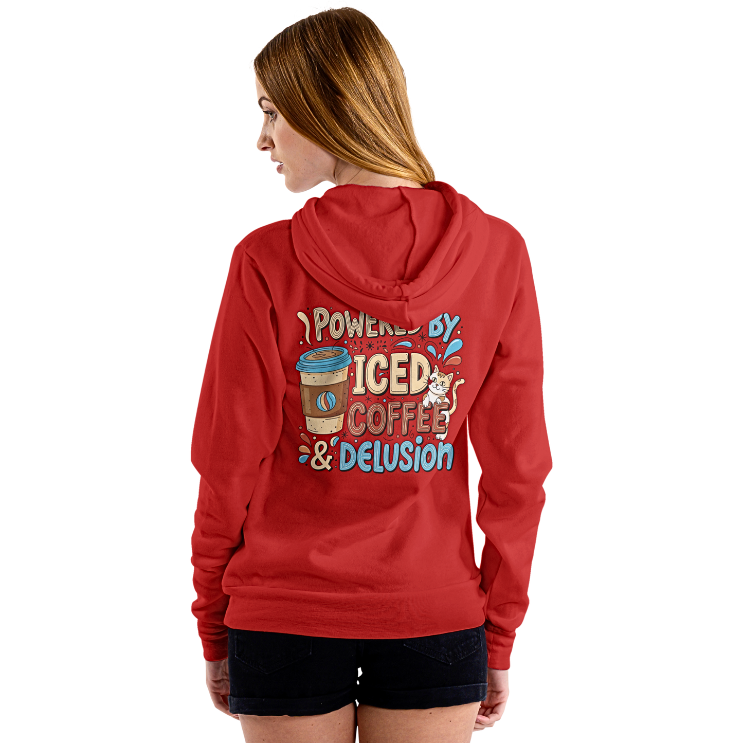 Powered By Iced Coffee & Delusion - Unisex Hoodie