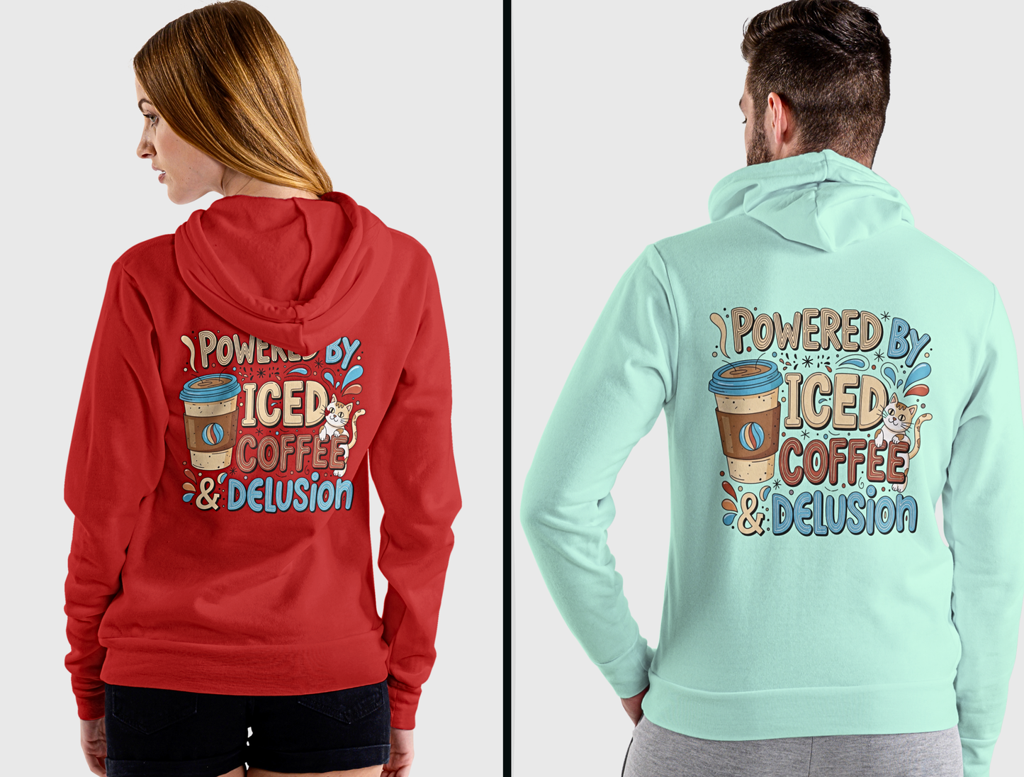 Powered By Iced Coffee & Delusion - Unisex Hoodie