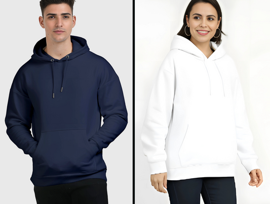 Unisex Plain Oversized Hoodie