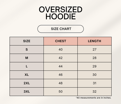 Unisex Plain Oversized Hoodie