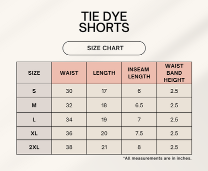 Unisex Tie Dye Shorts