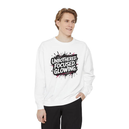 Unbothered. Focused. Glowing - Men's Sweatshirt
